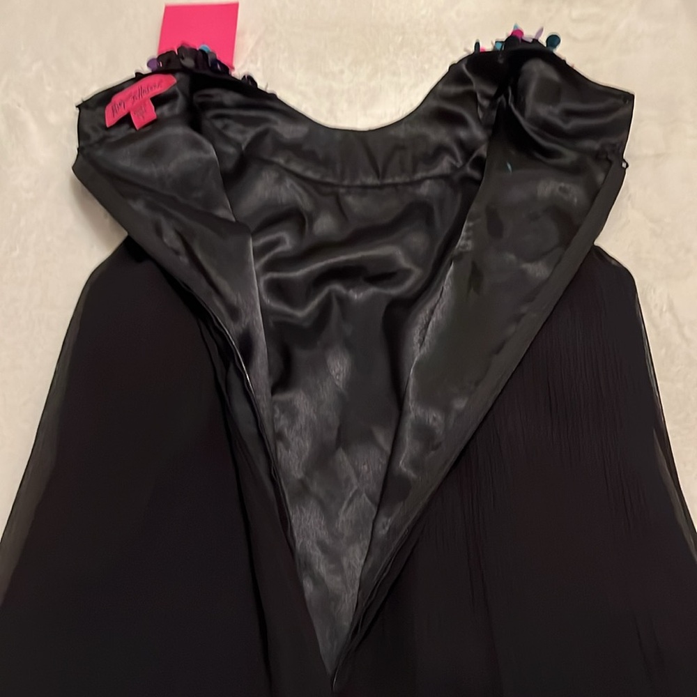 Betsey Johnson Silk Sequined and Beaded Dress 0 - Picture 5 of 16